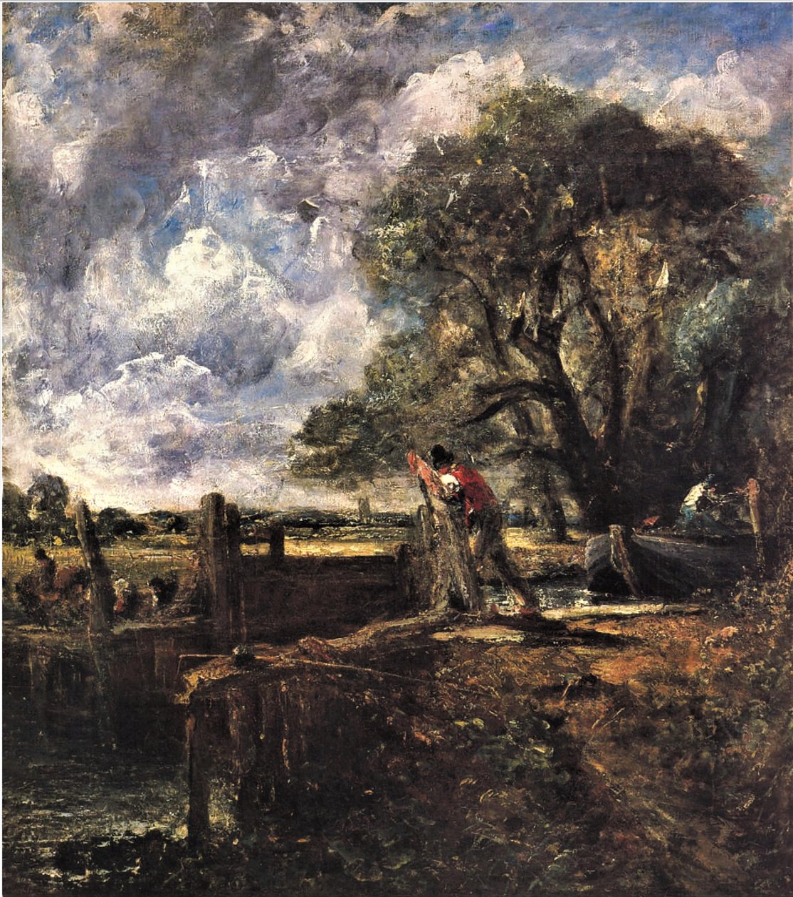 Studium dla The Cornfield autorstwa John Constable
