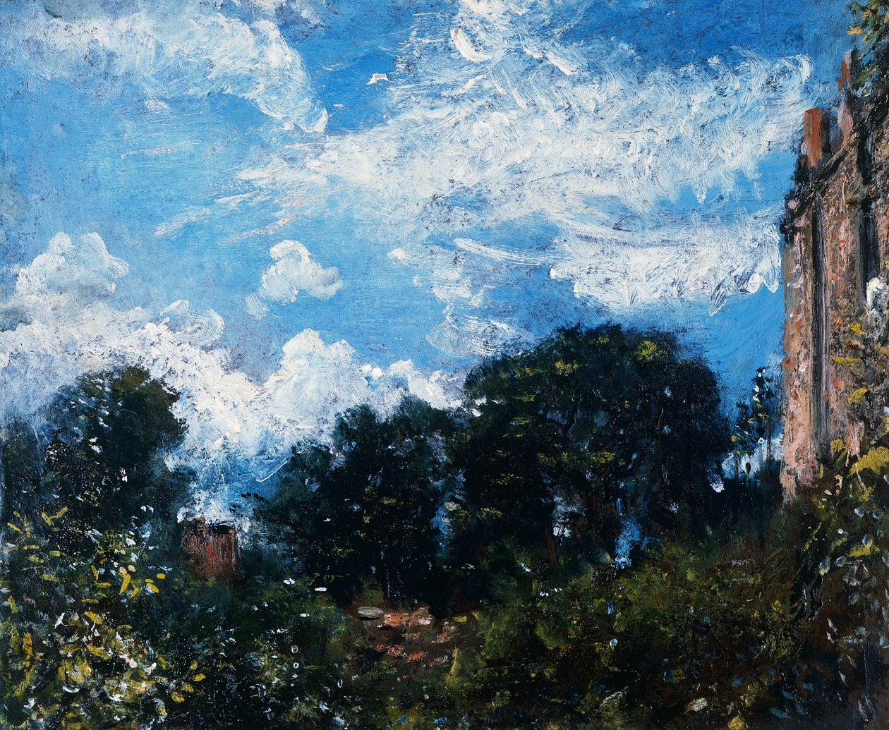 Studium nieba i drzew (olej na płótnie) autorstwa John Constable