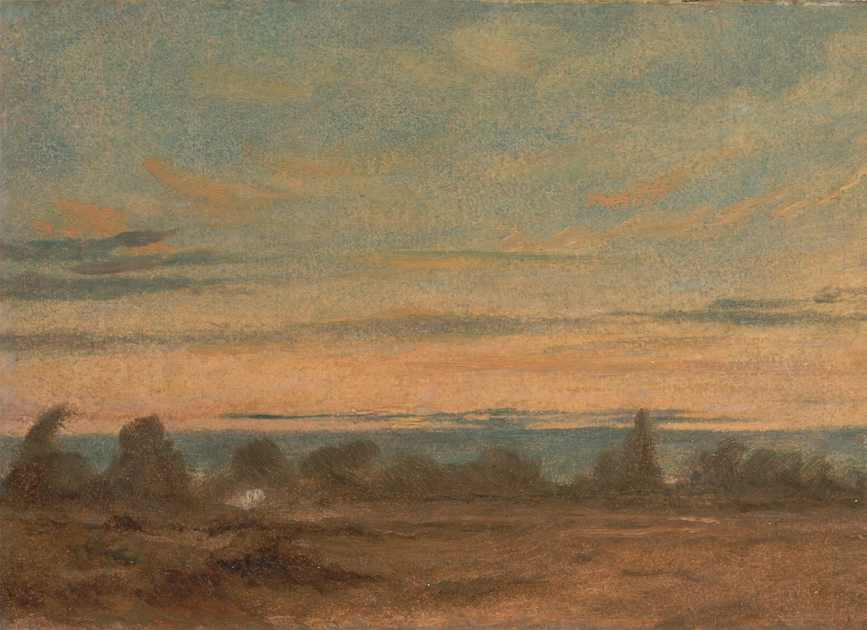 Lato - Wieczór Krajobraz, ca. 1825. autorstwa John Constable