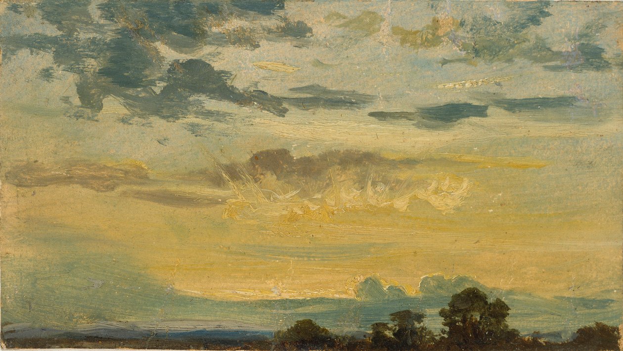 Letni zachód słońca, początek XIX wieku autorstwa John Constable