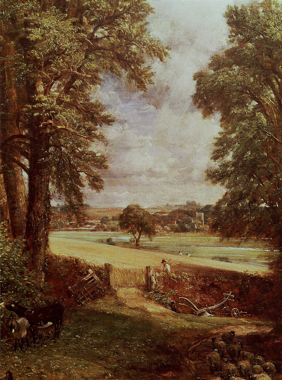 Pole kukurydzy, detal kombajnu, 1826 olej na płótnie autorstwa John Constable
