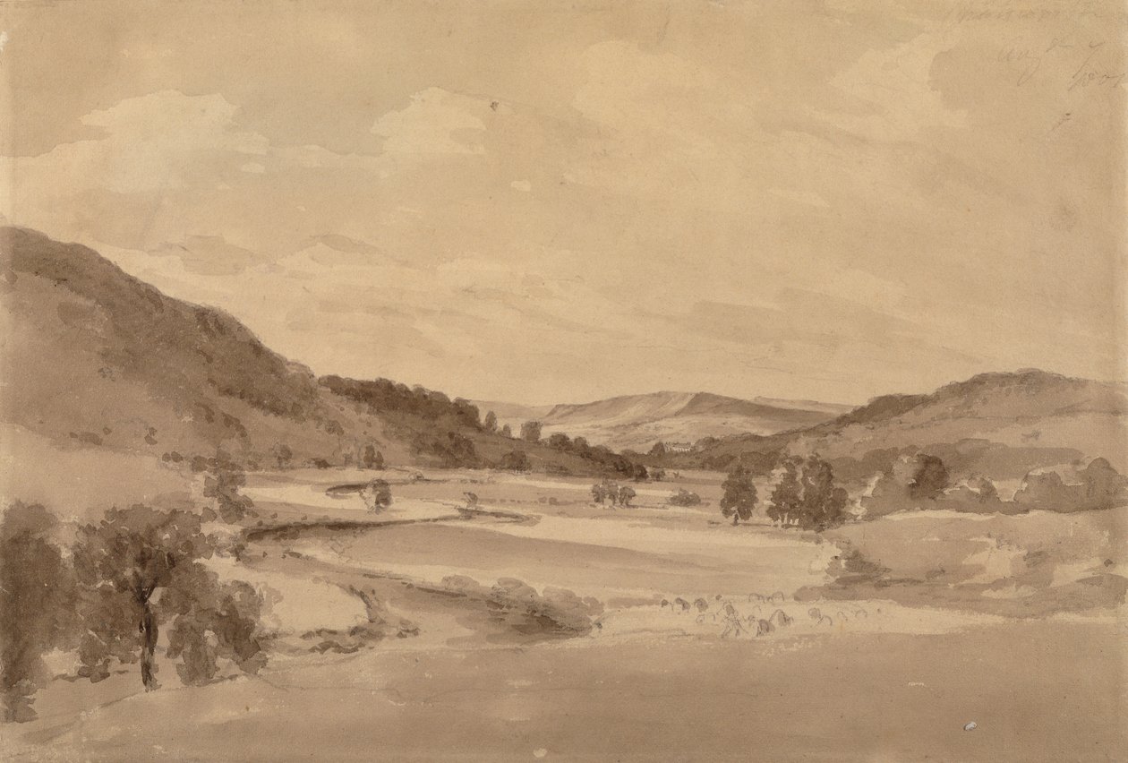 Dolina Derwent z Chatsworth w oddali autorstwa John Constable