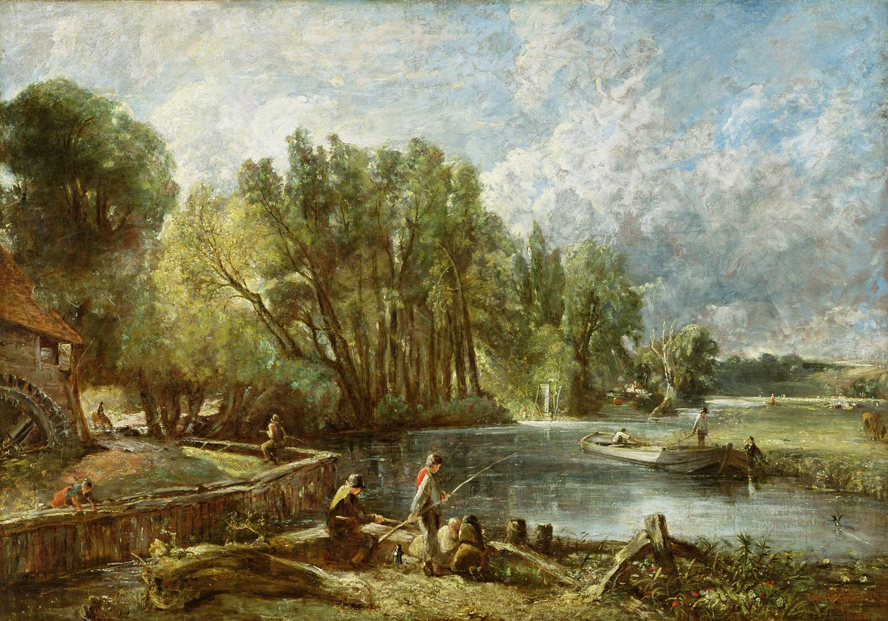 Młodzi Waltoniarze - Stratford Mill, ok. 1819-25 autorstwa John Constable