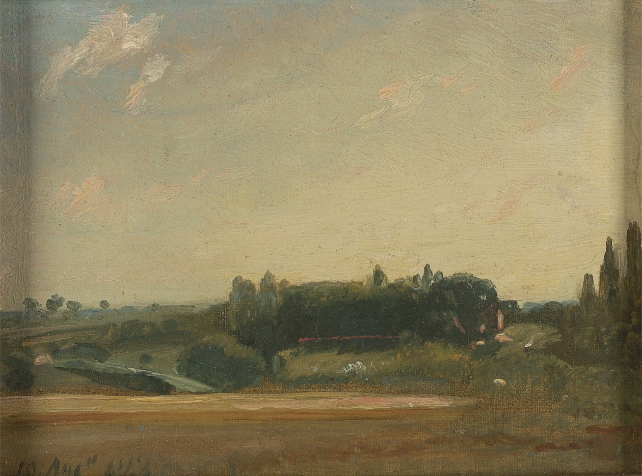 Widok w kierunku plebanii, East Bergholt autorstwa John Constable