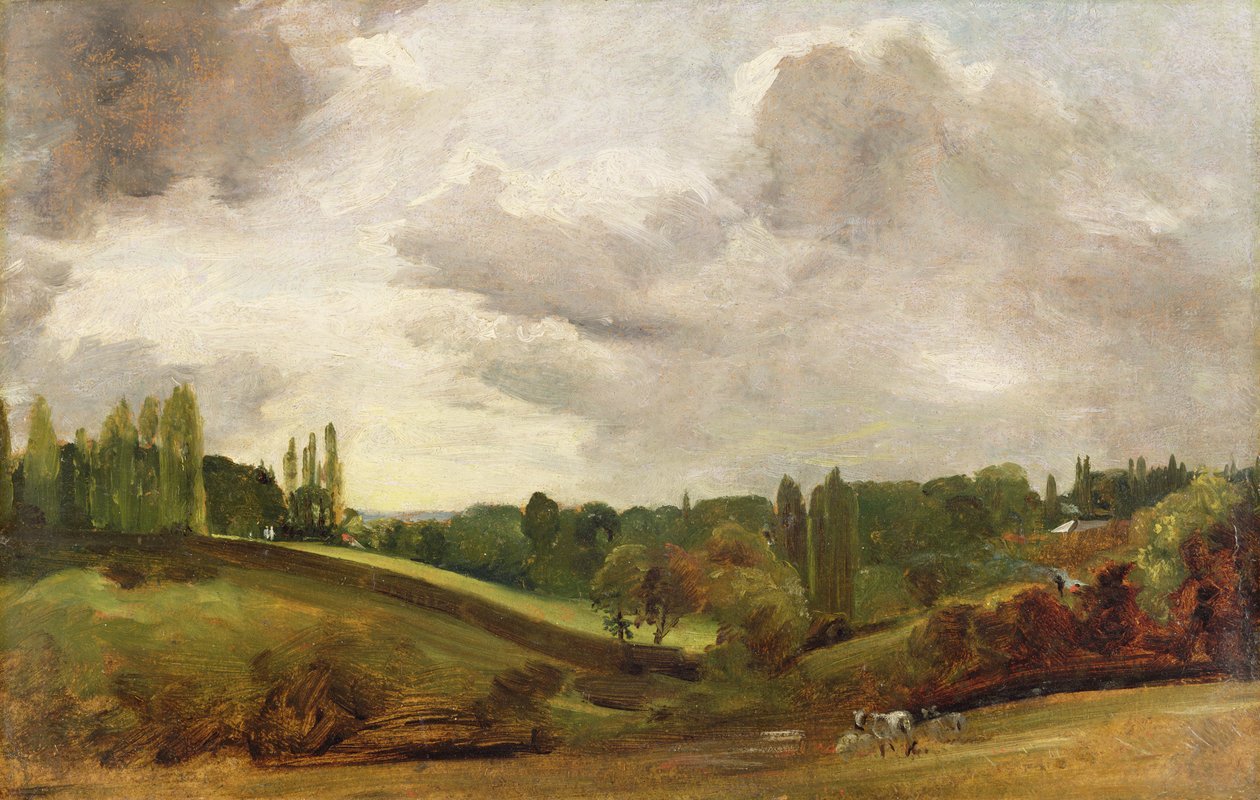 Widok na East Bergholt, ok. 1813 (olej na płótnie) autorstwa John Constable