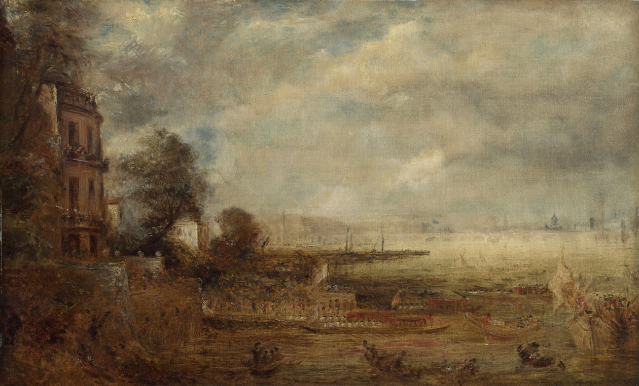 Most Waterloo widziany ze schodów Whitehall, ok. 1829 r. autorstwa John Constable