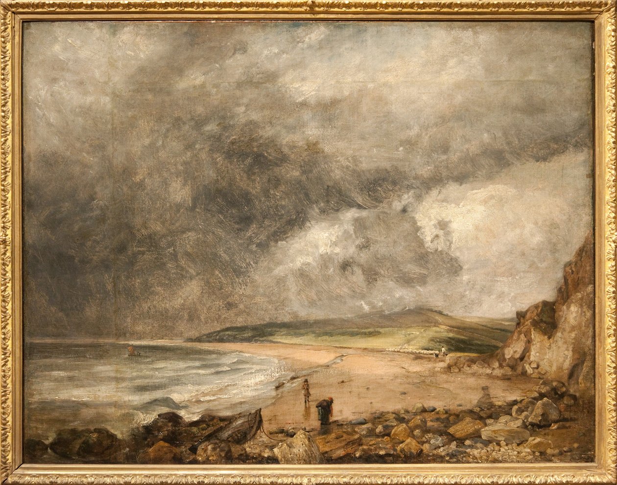 Weymouth Bay Zbliża się burza (olej na płótnie) autorstwa John Constable