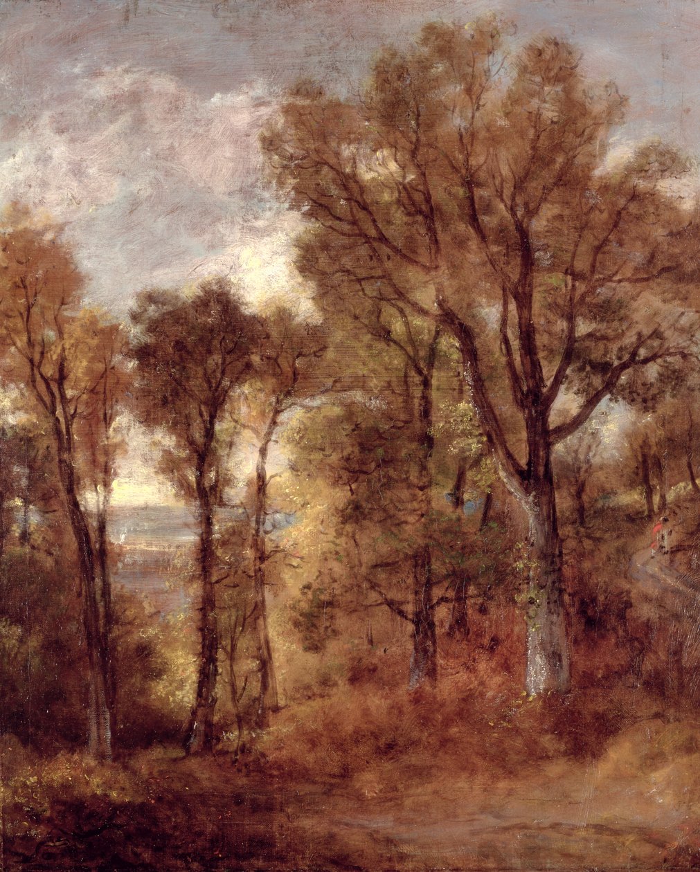 Woodland View w Suffolk (olej na płótnie) autorstwa John Constable