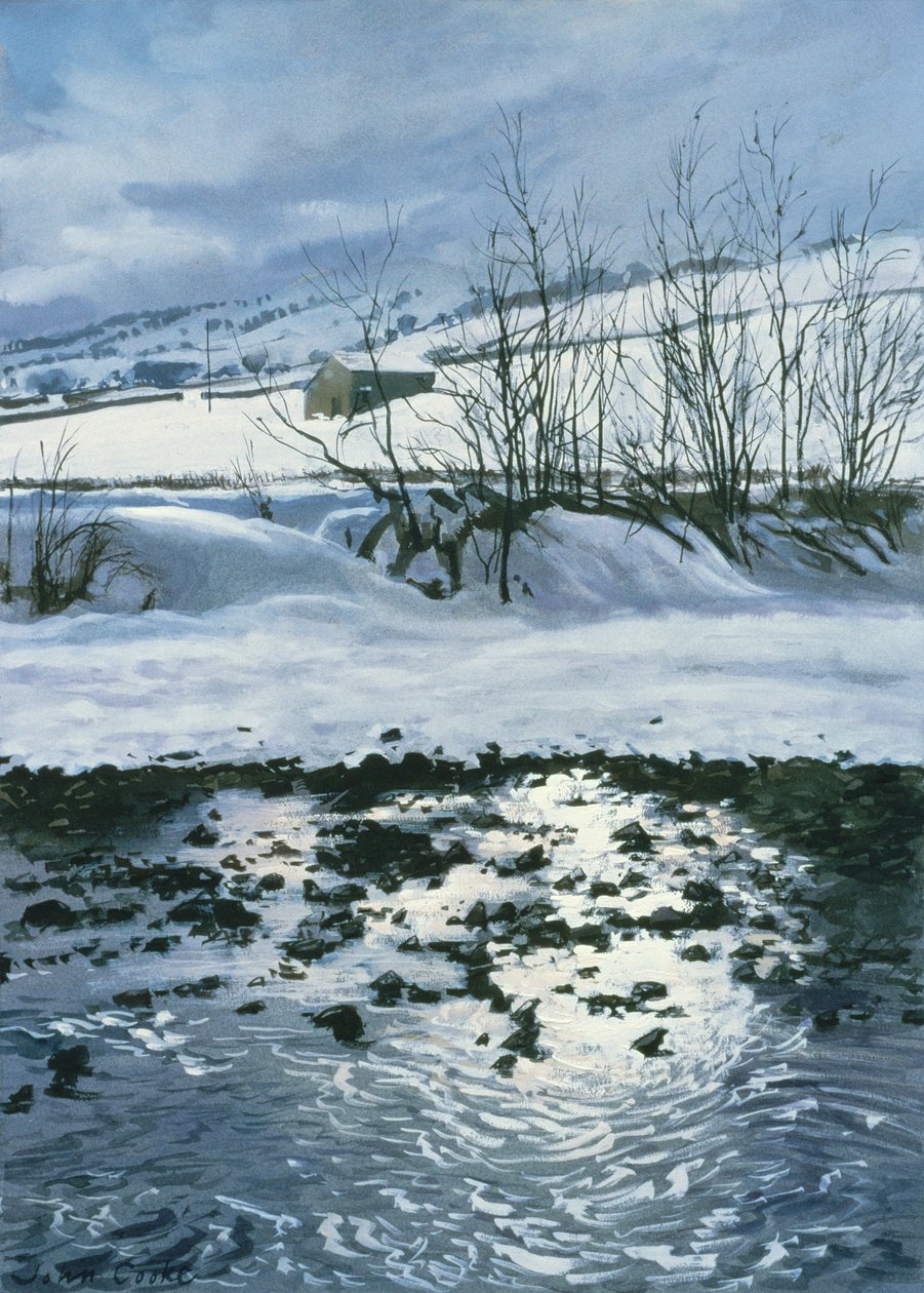 Stodoła pod Combescar, 1996 (gwasz) autorstwa John Cooke