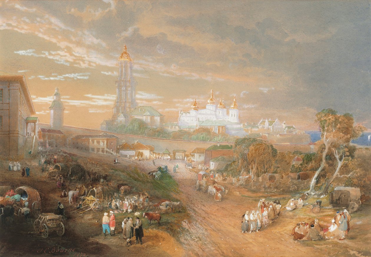 Ławra Kijowsko-Peczerska, 1874. autorstwa John Cooke Bourne