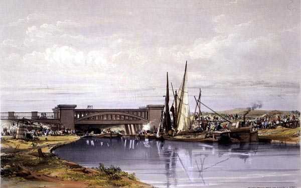 Most kolejowy nad Kanałem Regenta autorstwa John Cooke Bourne