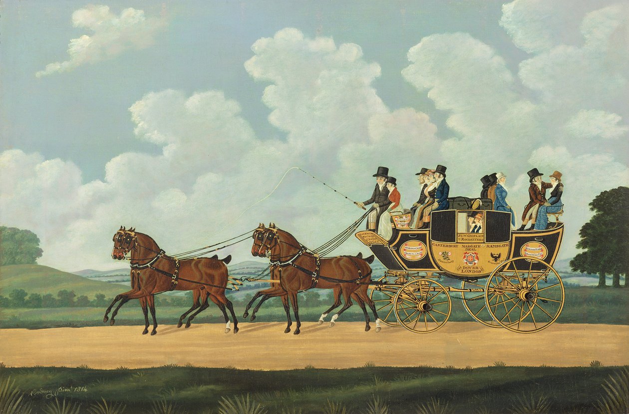 Dover-London Stage on the Road J. i W. Chaplina autorstwa John Cordrey