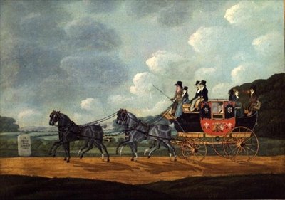 Royal Mail Coach z Londynu do Birmingham autorstwa John Cordrey