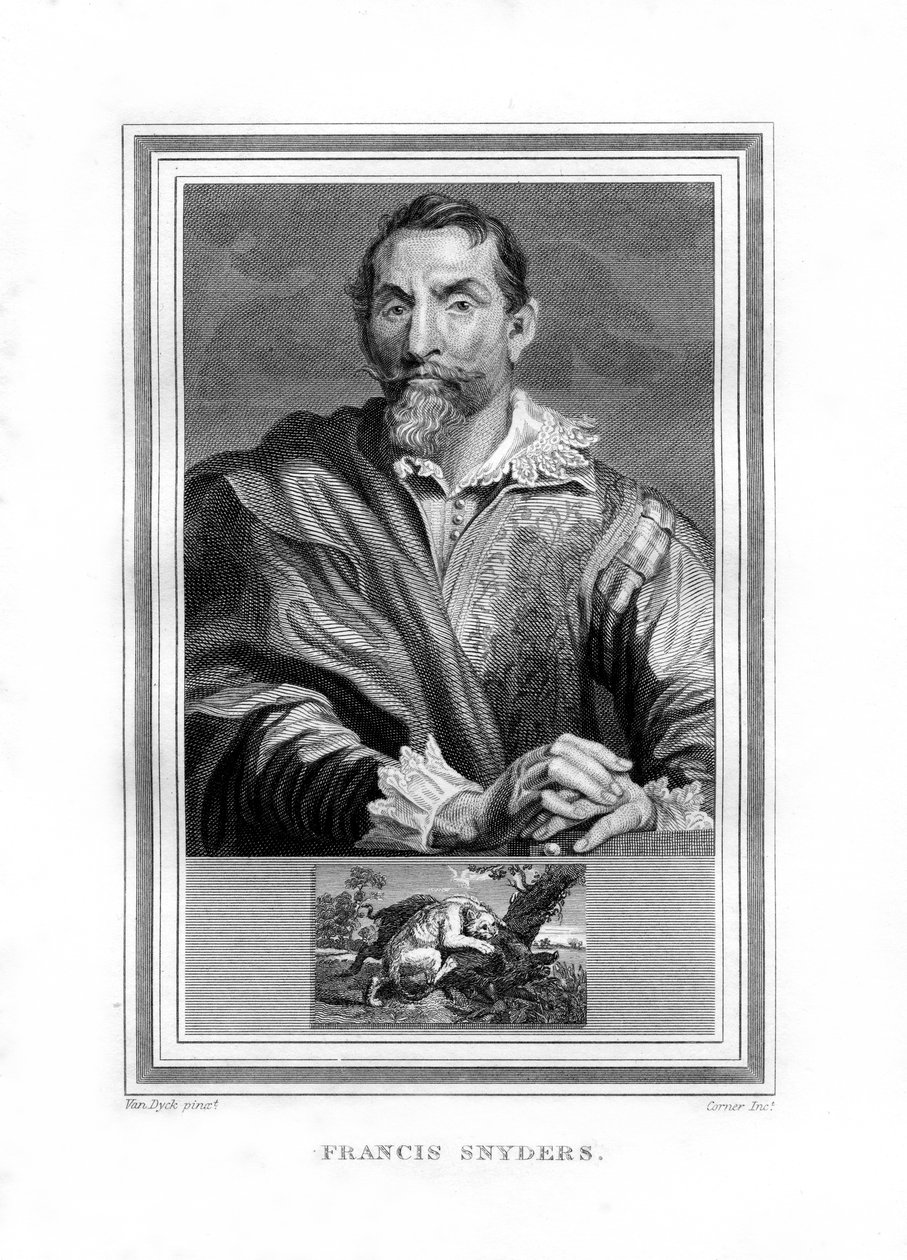 Frans Snyders, flamandzki malarz epoki baroku, 1825. autorstwa John Corner