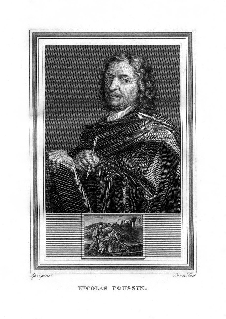 Nicolas Poussin, francuski malarz, 1825. autorstwa John Corner