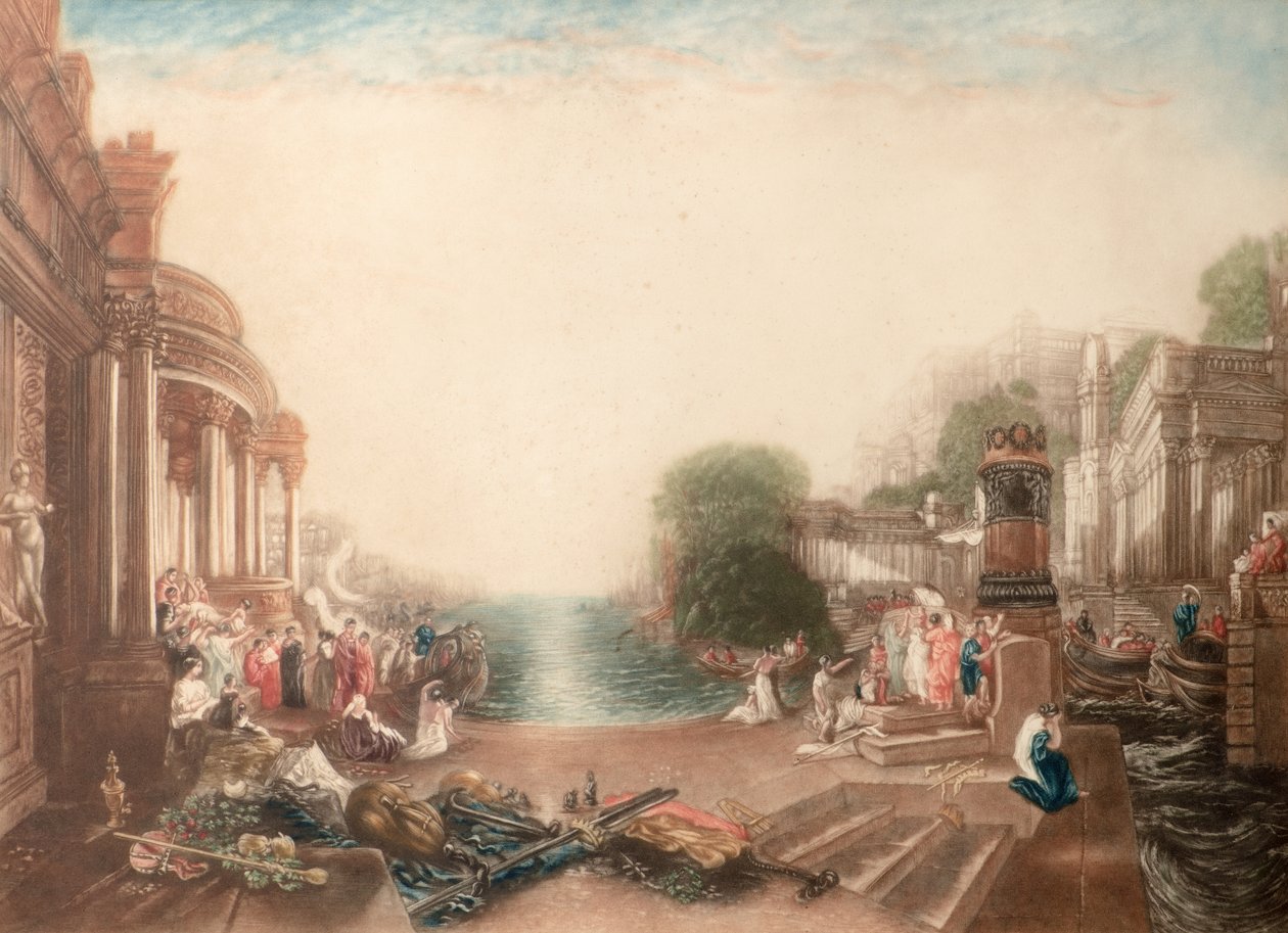 Upadek Kartaginy (mezzotinta) autorstwa John Cother Webb
