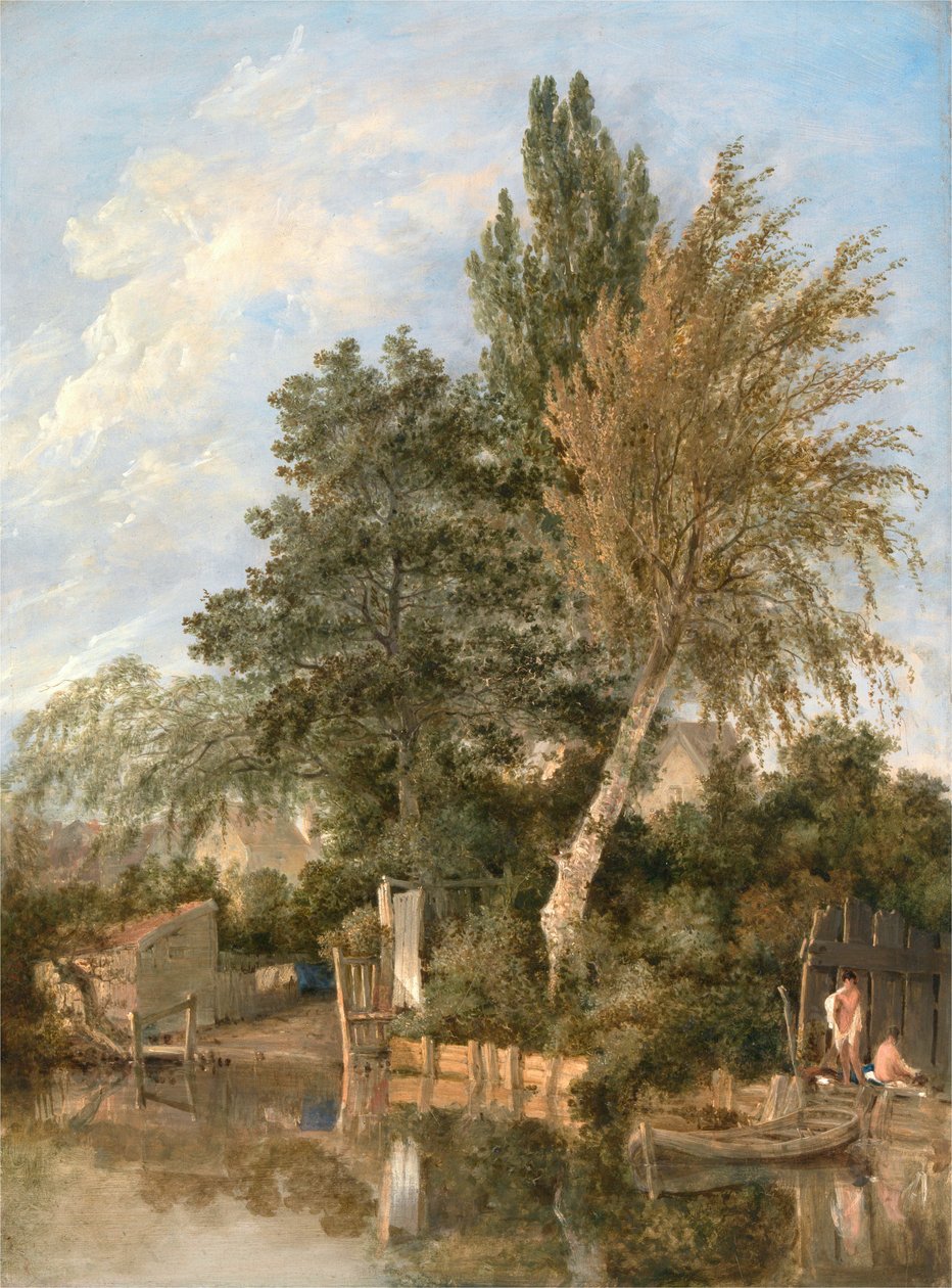 Chłopcy kąpiący się w rzece Wensum, Norwich autorstwa John Crome