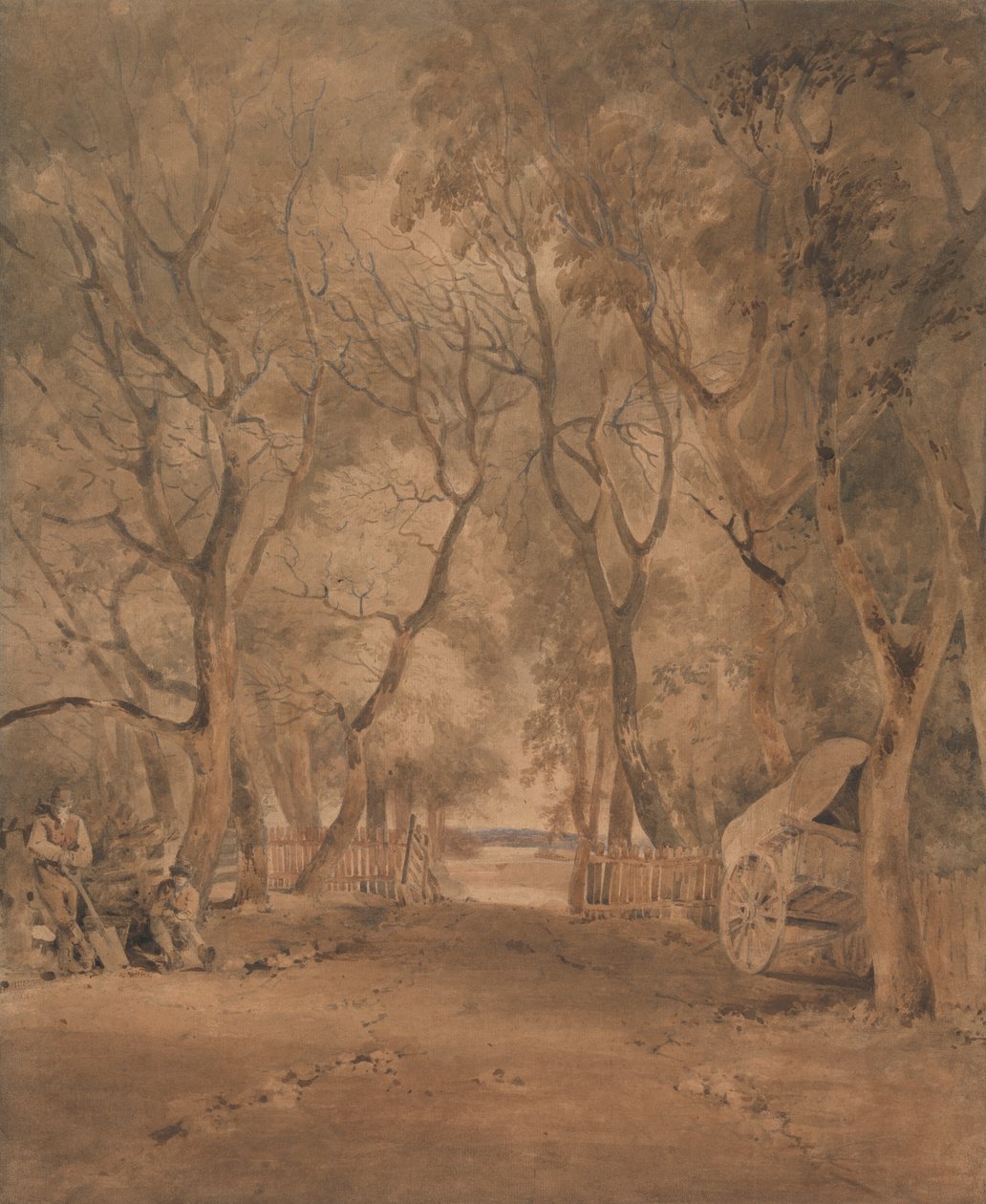 Wejście do Earlham Park, niedaleko Norwich autorstwa John Crome