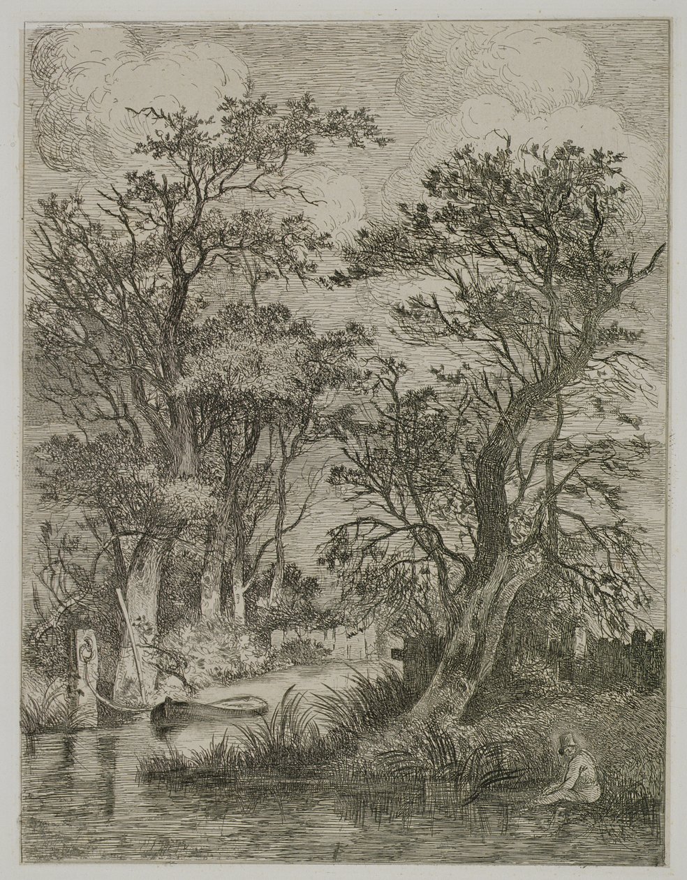 Riverscene, wyd. J. i W. Freeman, 1821 autorstwa John Crome