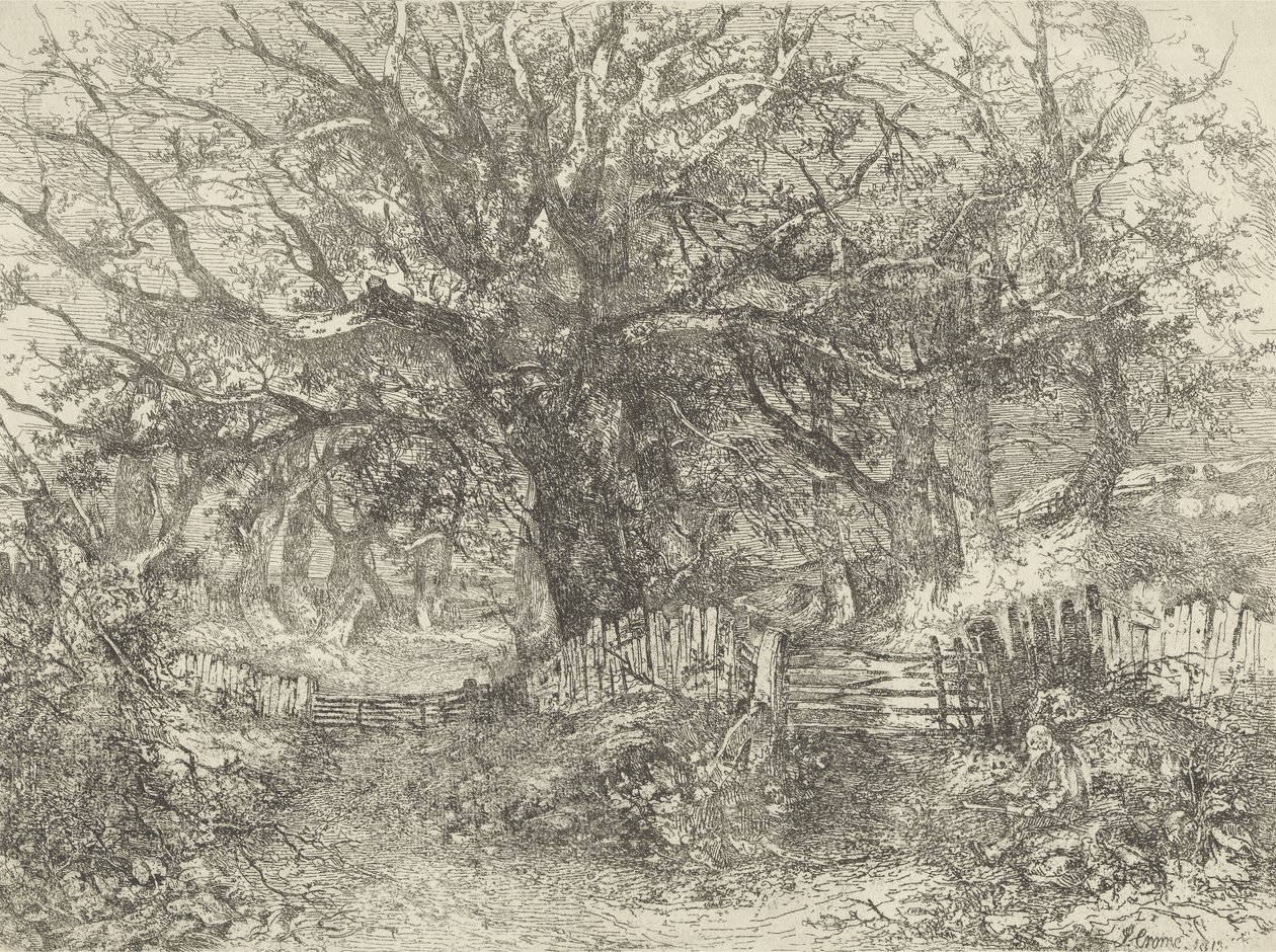 Scena Drogowa, Hala Trowse, 1813 autorstwa John Crome