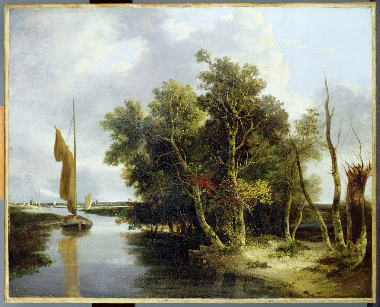 Wherries na Yare (olej na płótnie) autorstwa John Crome