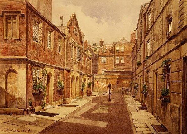 Jałmużny, Kogut Court autorstwa John Crowther