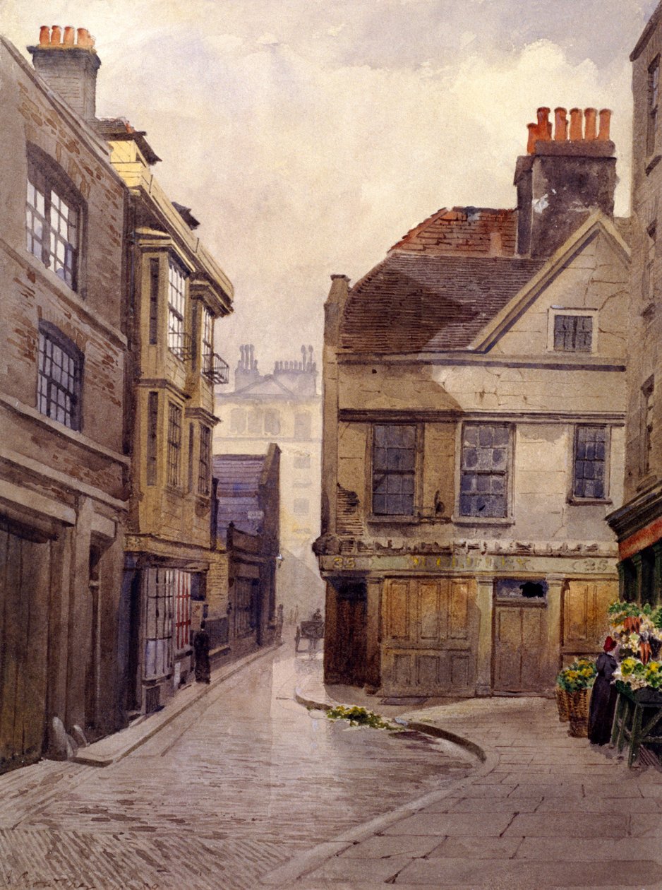 Bartholomew Close, Londyn, 1889 autorstwa John Crowther