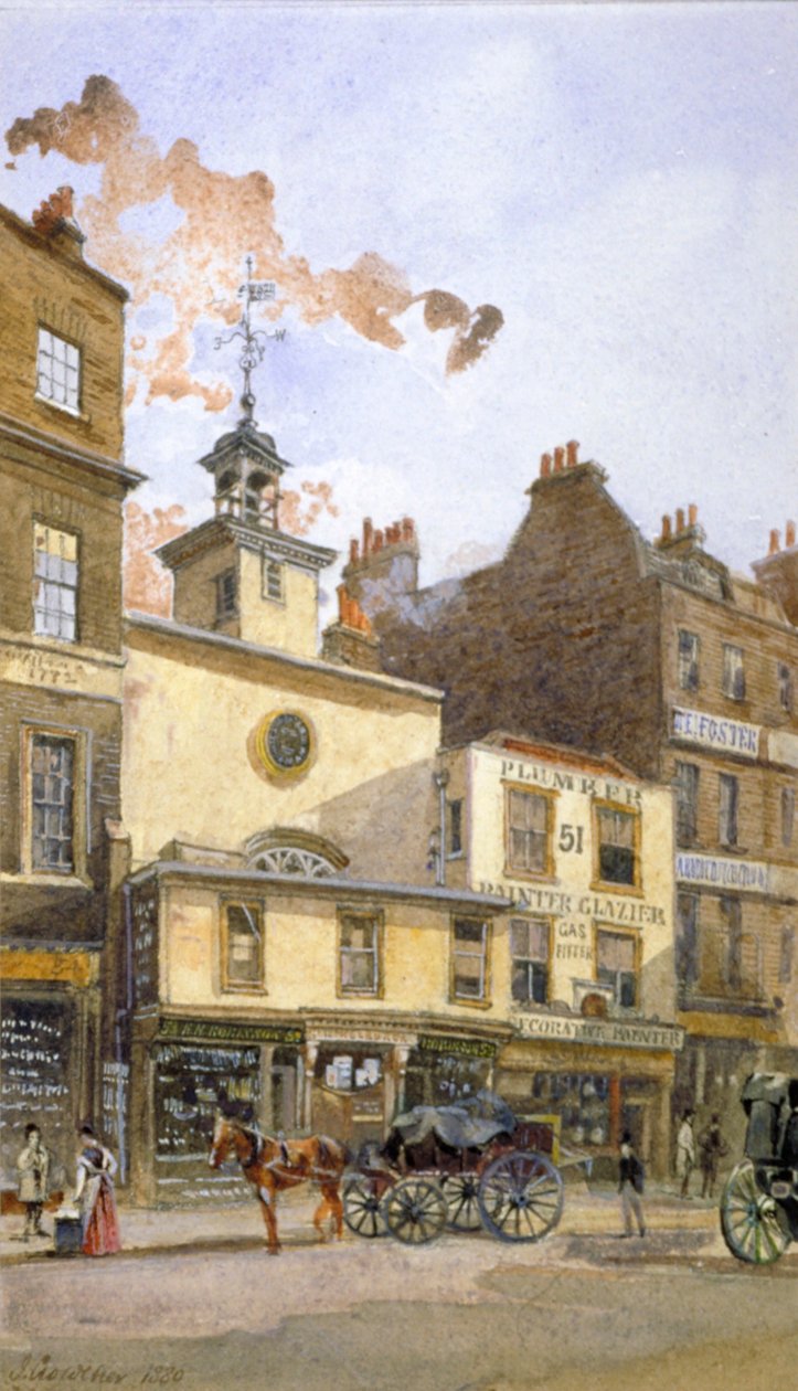 Kościół St Ethelburga-the-Virgin w Bishopsgate, City of London, 1880 autorstwa John Crowther