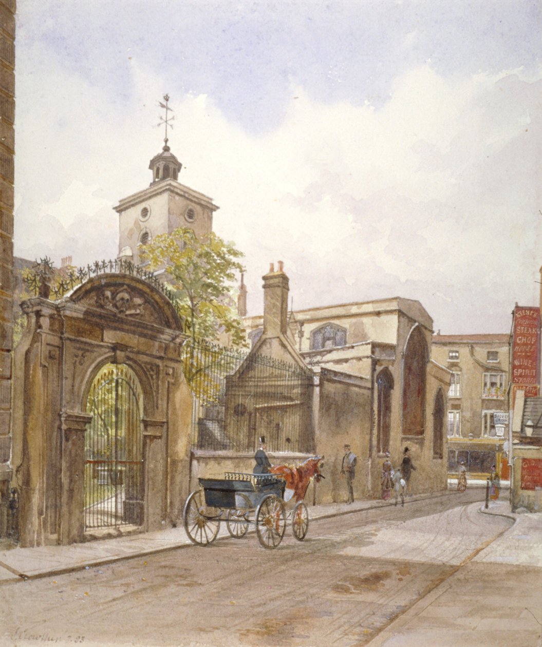 Kościół św. Olafa, Hart Street, City of London, 1883 r. autorstwa John Crowther
