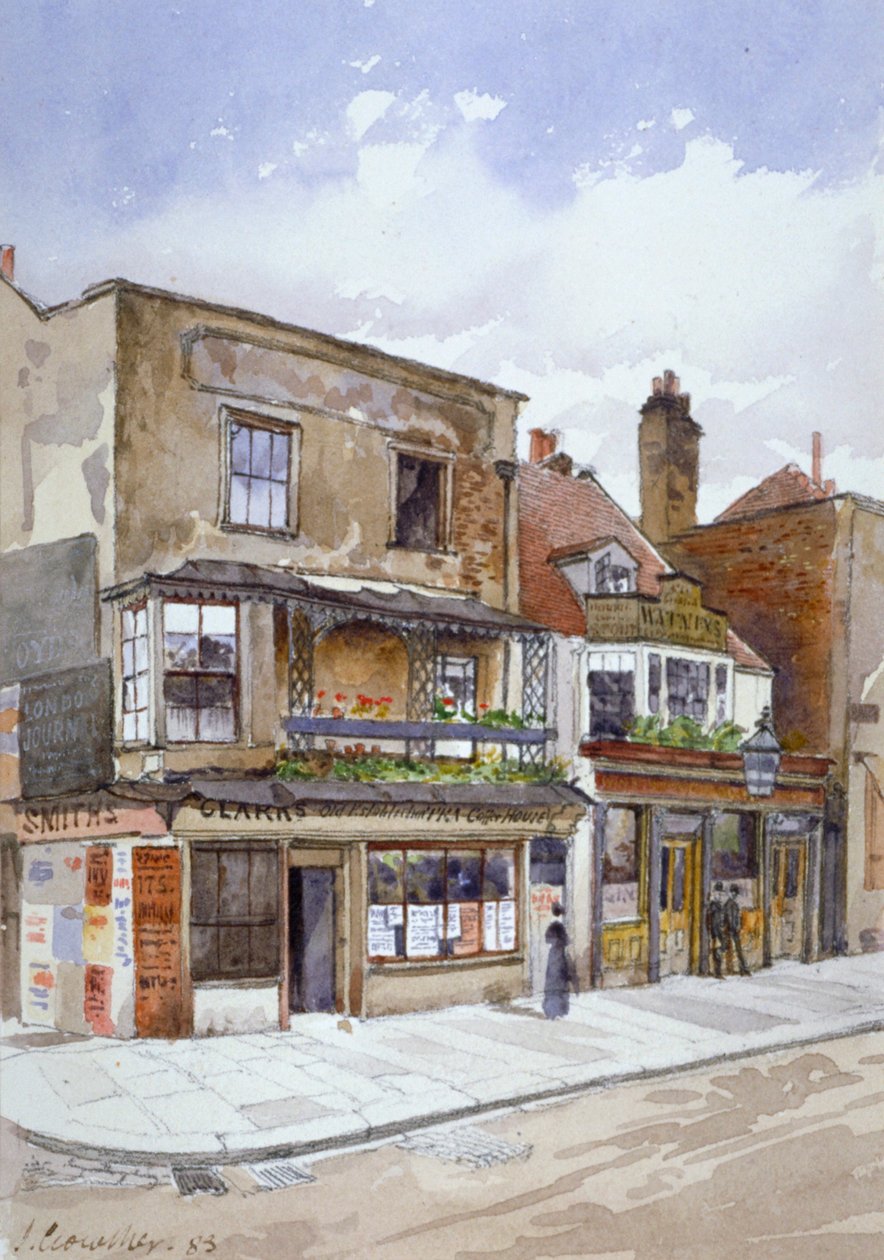 Róg Cheyne Walk i Lawrence Street, Chelsea, Londyn, 1883 autorstwa John Crowther