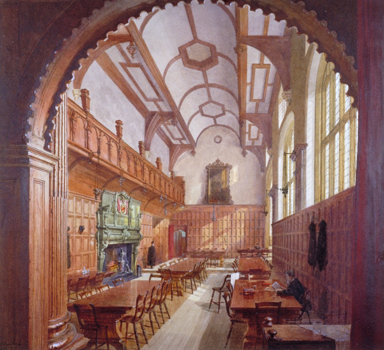 Wielka Sala, Charterhouse, Londyn, 1885 autorstwa John Crowther
