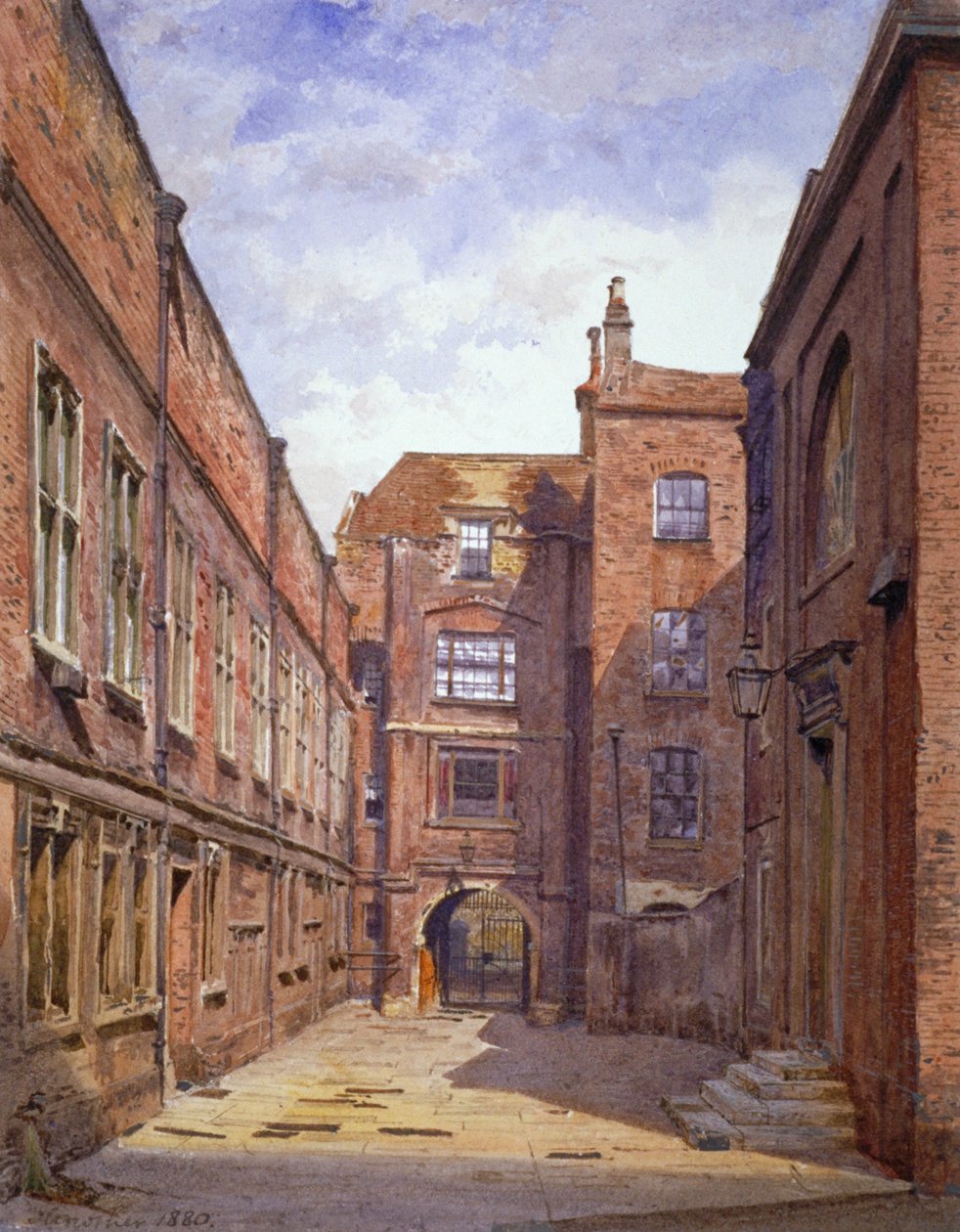 Hol i biblioteka, Sion College, London Wall, City of London, 1880 autorstwa John Crowther