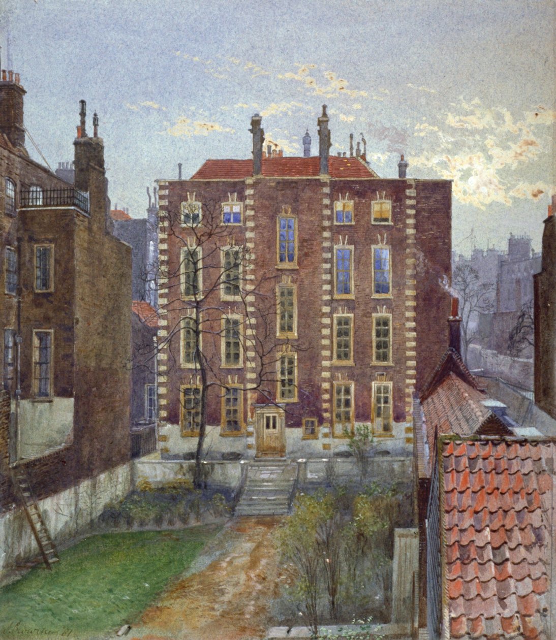 Dom przy Austin Friars Street, City of London, 1881 r. autorstwa John Crowther