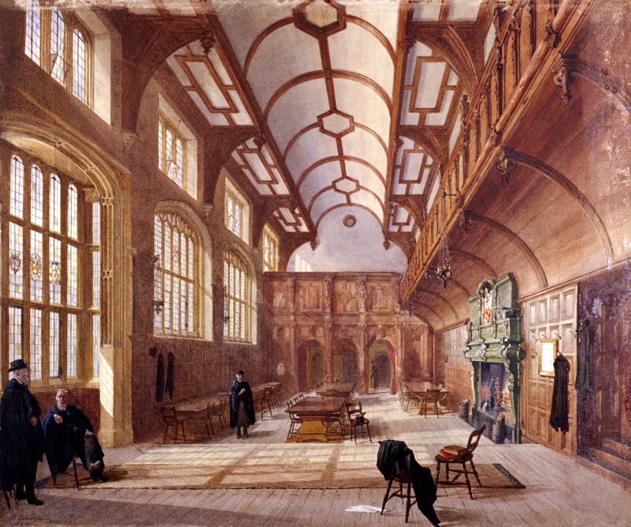 Wnętrze Charterhouse, Londyn, 1885 autorstwa John Crowther