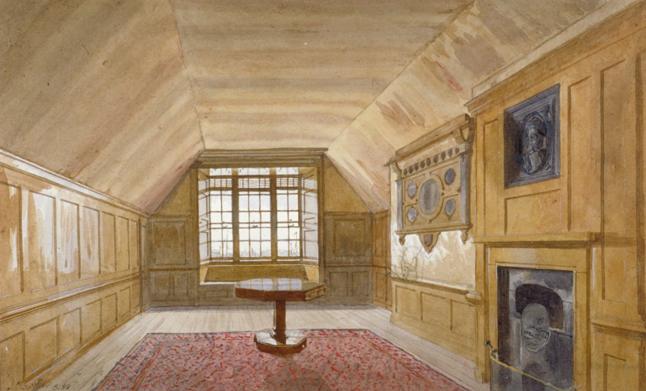 Wnętrze Izby Rady w Białej Wieży, Tower of London, Stepney, Londyn, 1883 autorstwa John Crowther