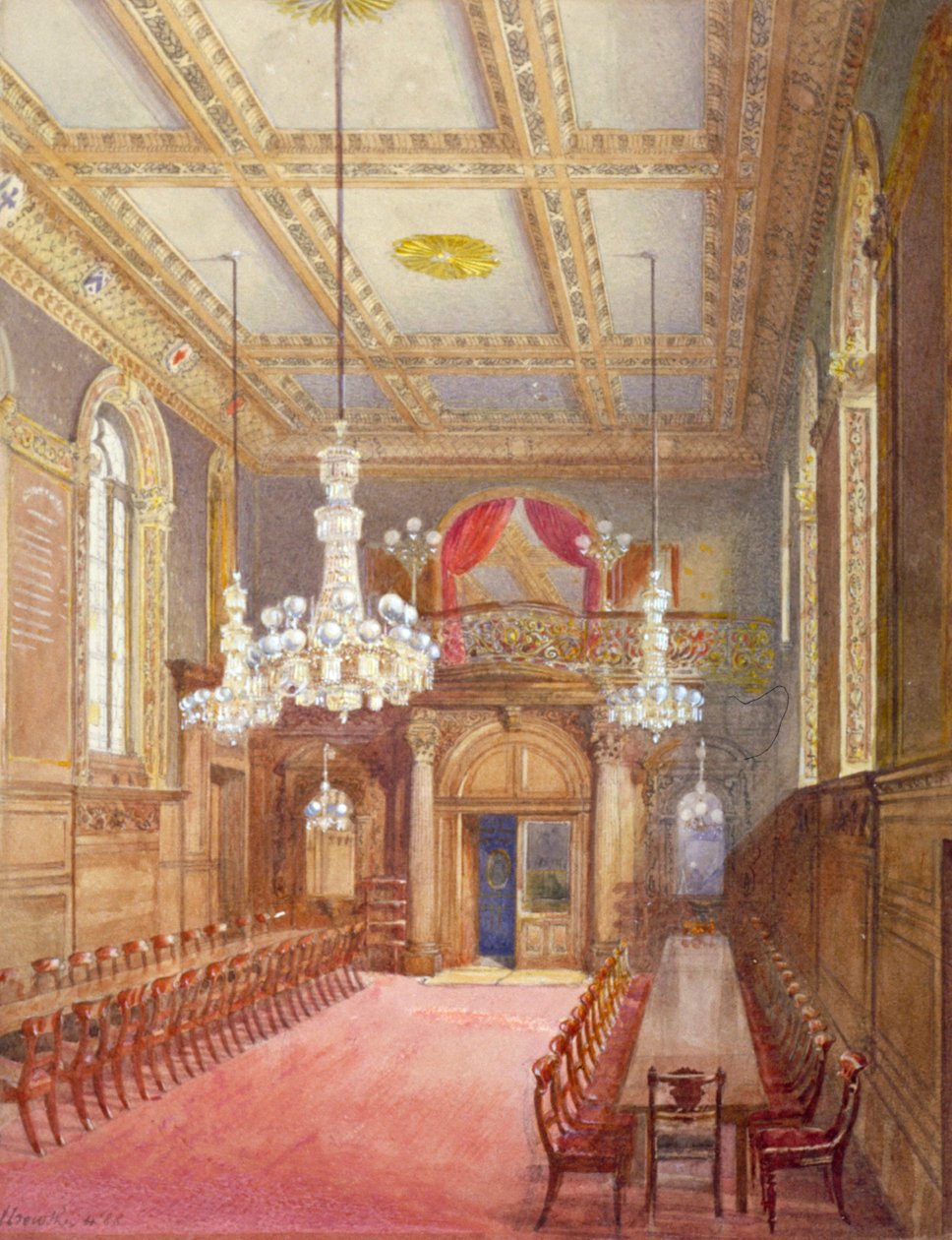 Wnętrze Hali Winiarzy, Upper Thames Street, Londyn, 1888. autorstwa John Crowther