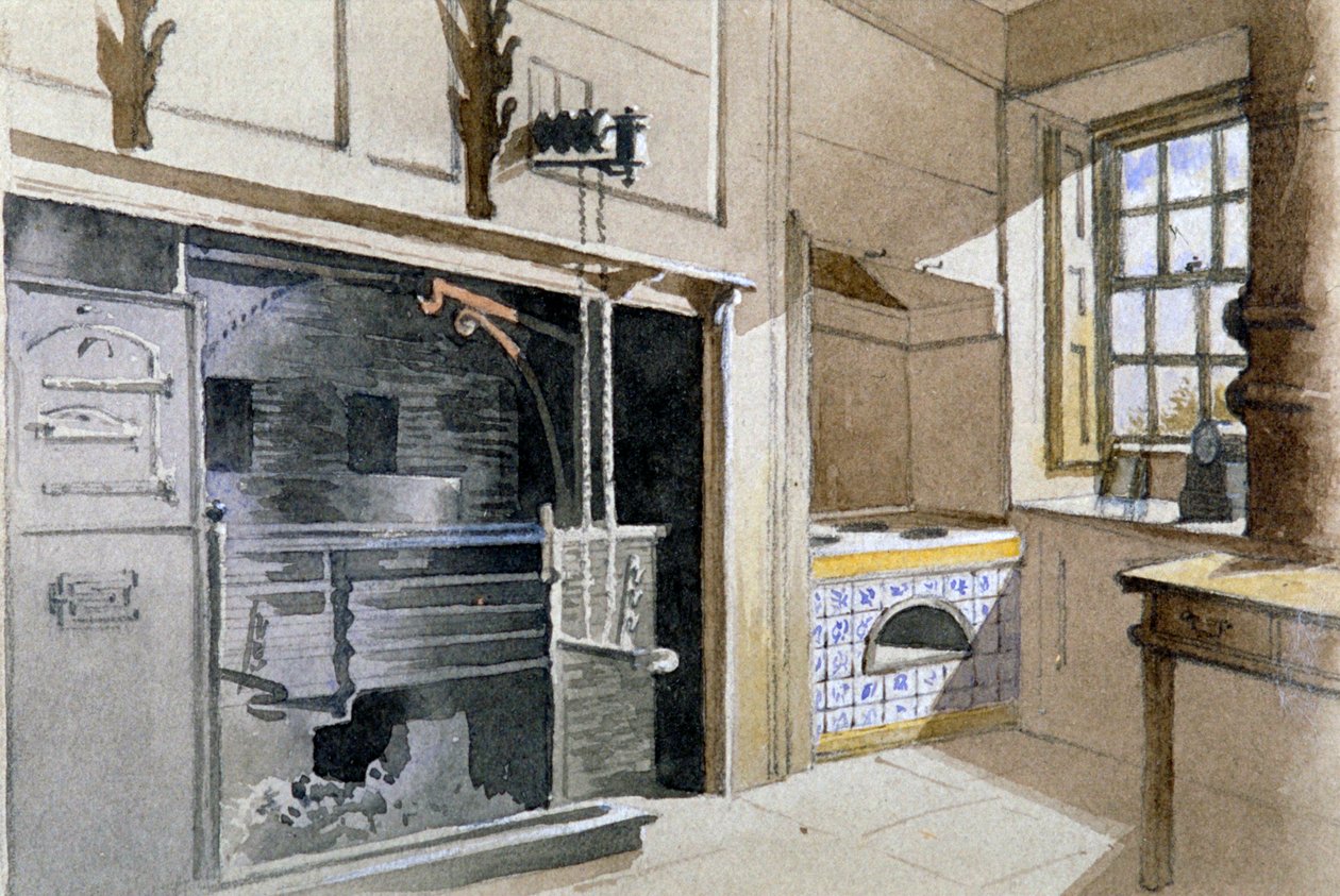 Kuchenka i holenderski piekarnik, nr 21 Austin Friars Street, City of London, 1885 autorstwa John Crowther