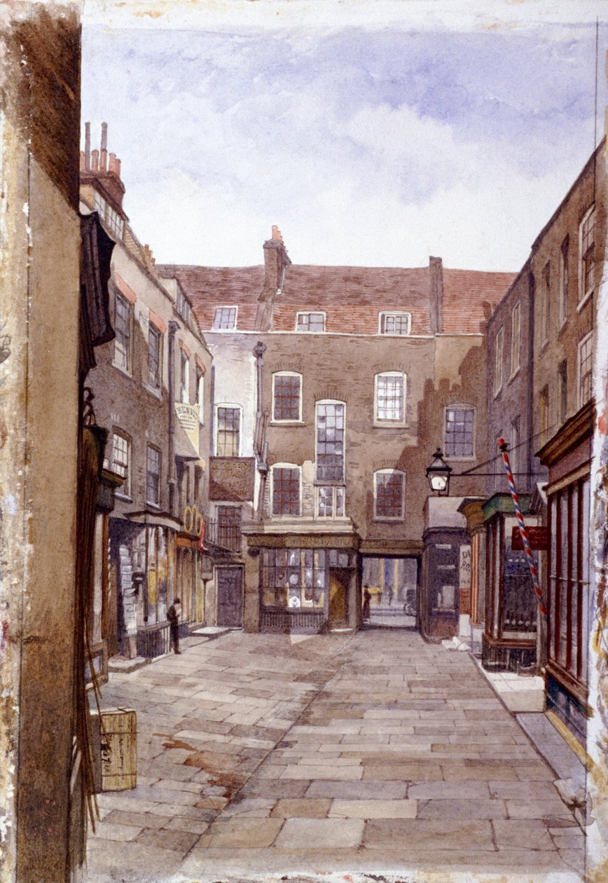Budynki sprzedawców skóry, mur londyński, Londyn, 1883 autorstwa John Crowther