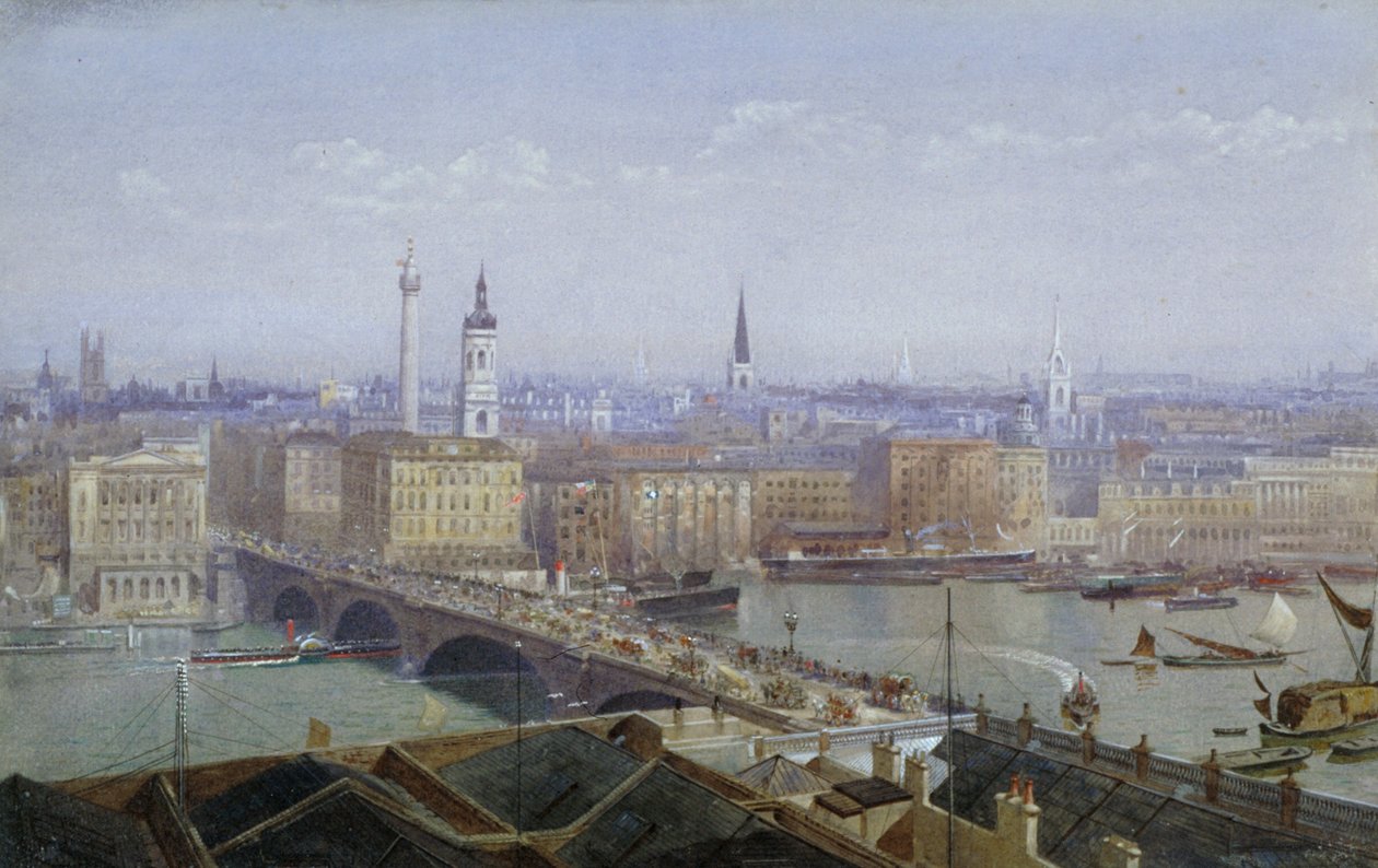 London Bridge i City of London, 1892 autorstwa John Crowther