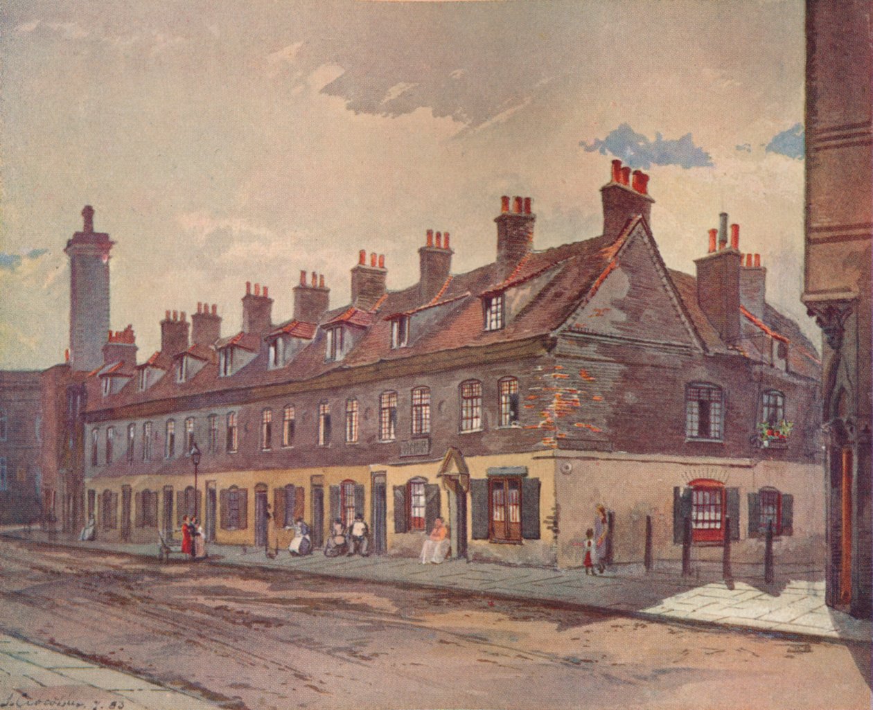 Stare domy przy Pye Street, Westminster, Londyn, 1883 1926 autorstwa John Crowther