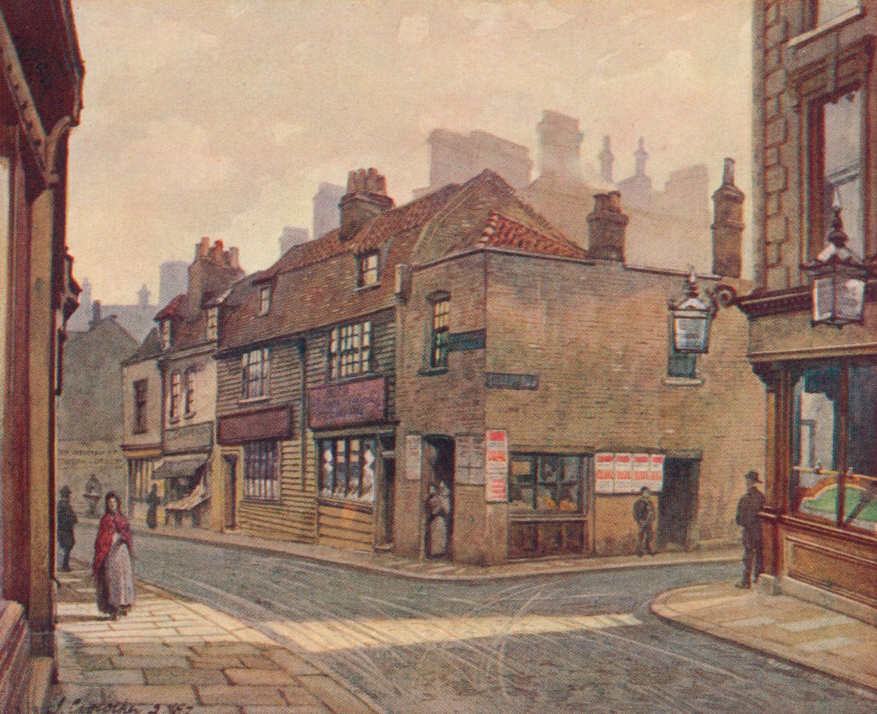Stare domy w Snowfields, Bermondsey, 1887 1926 autorstwa John Crowther