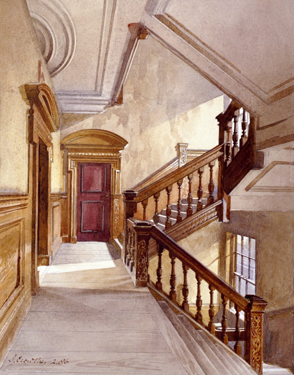 Dom Sir Christophera Wrena, Botolph Lane, Londyn, 1886. autorstwa John Crowther