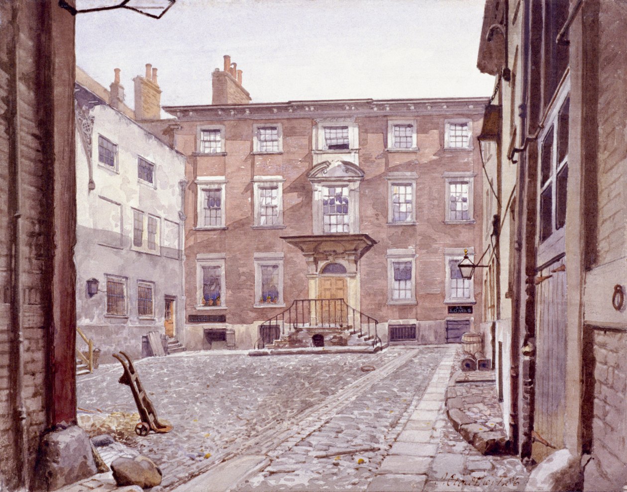 Dom Sir Christophera Wrena, Botolph Lane, Londyn, 1886 autorstwa John Crowther