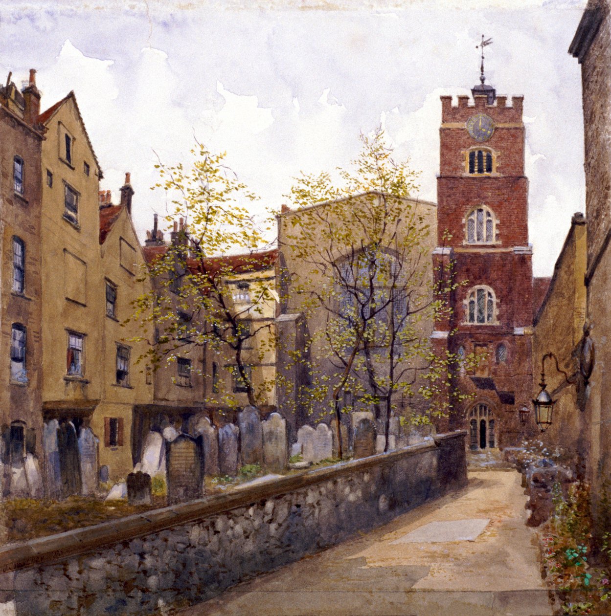 Klasztor św Bartłomieja, Londyn, 1880 autorstwa John Crowther