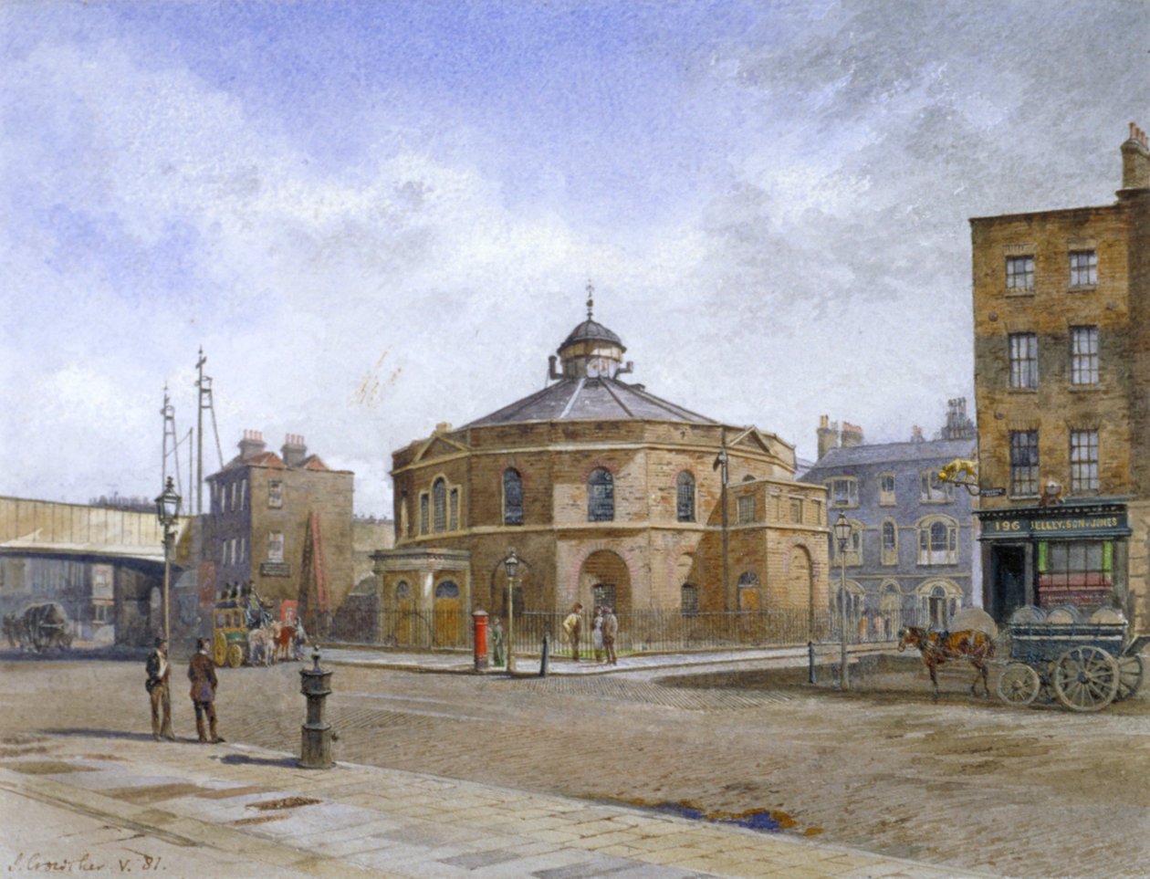 Surrey Chapel, nr 196 Blackfriars Road, Southwark, Londyn, 1881 autorstwa John Crowther