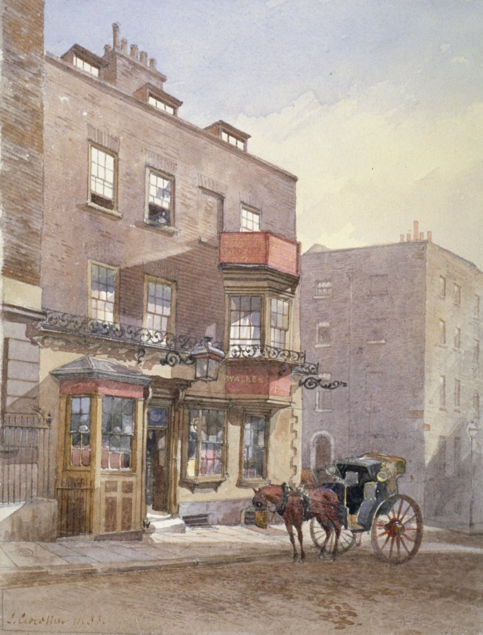 Cheshire Cheese Tavern, Surrey Street, Westminster, Londyn, 1883 autorstwa John Crowther