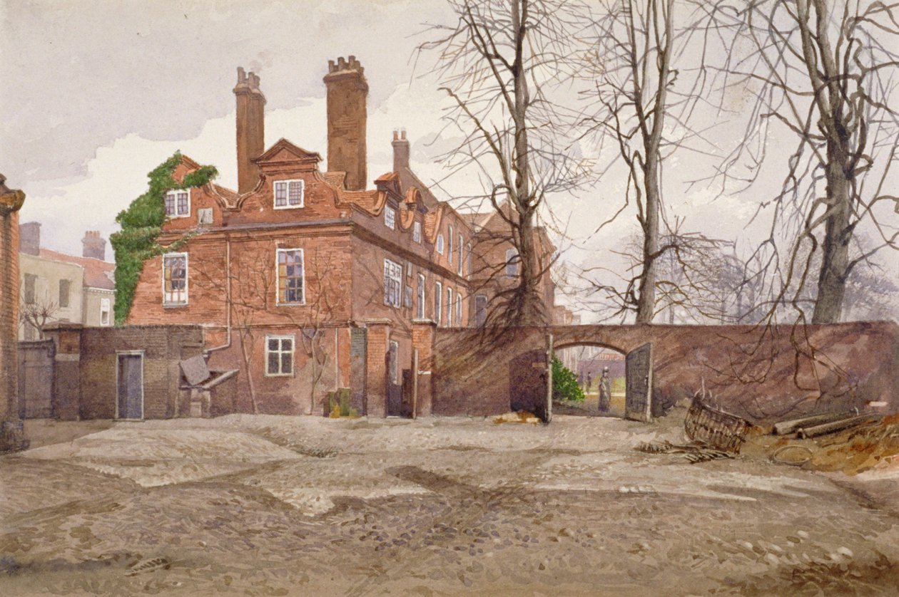 Południowy koniec Fairfax House, High Street, Putney, Londyn, c1887 autorstwa John Crowther