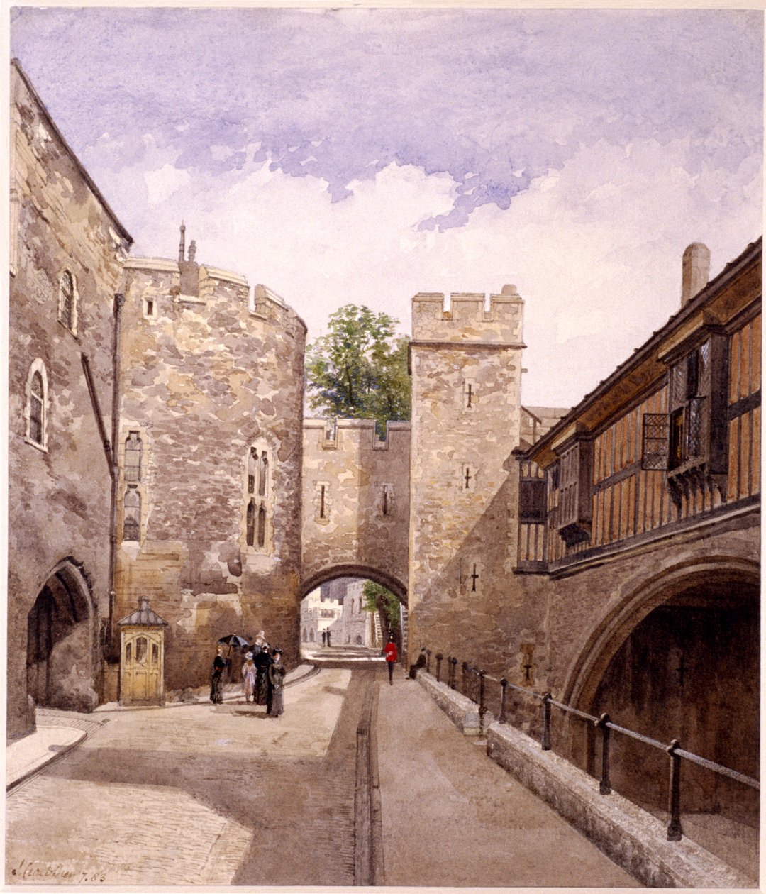 Tower of London, Londyn, 1883 autorstwa John Crowther