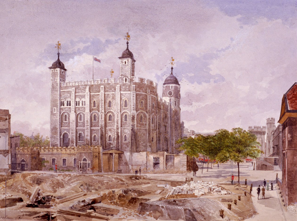 Tower of London, Londyn, 1883 autorstwa John Crowther