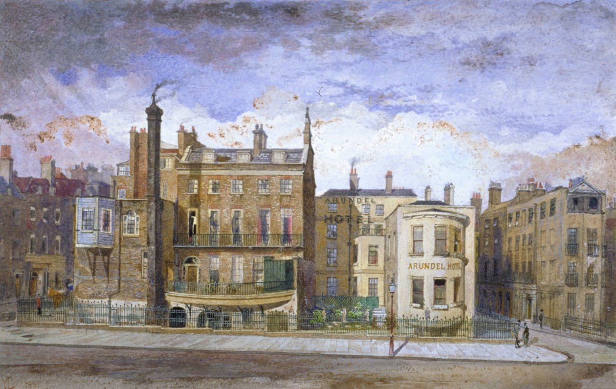 Victoria Embankment, Westminster, Londyn, 1881 r. autorstwa John Crowther
